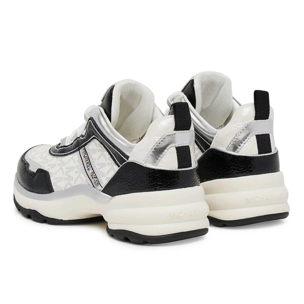 Zapatilla Mujer Michael Kors Original Olympia Negro Plateado-2