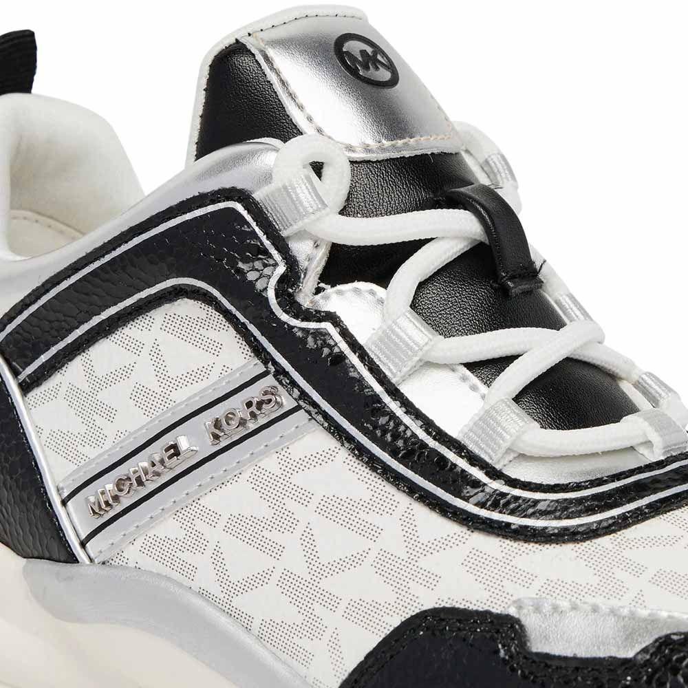Zapatilla Mujer Michael Kors Original Olympia Negro Plateado-5