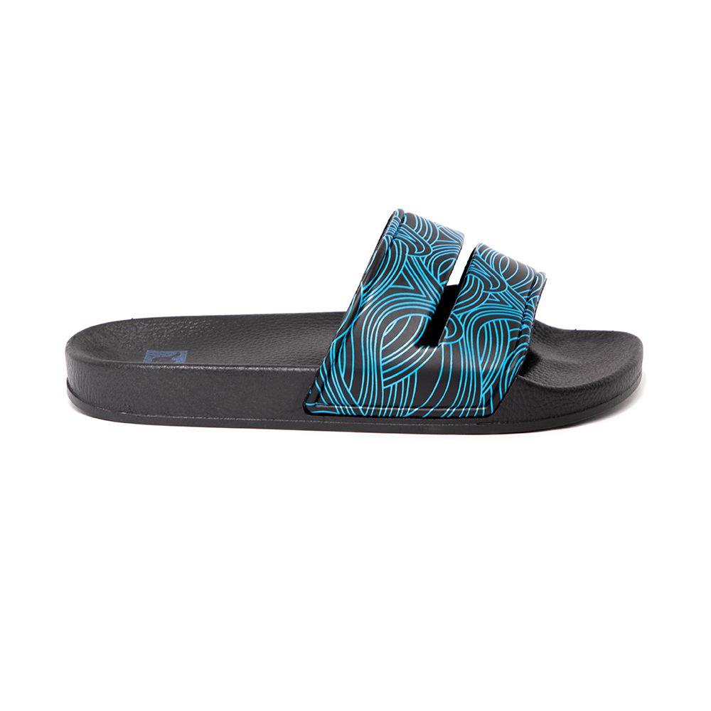 Sandalias Mujer Slip On Azul Negro Hang Loose-0