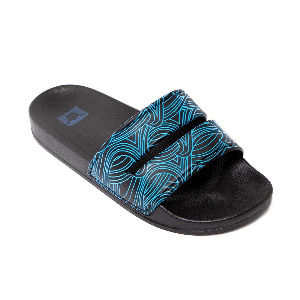 Sandalias Mujer Slip On Azul Negro Hang Loose-1