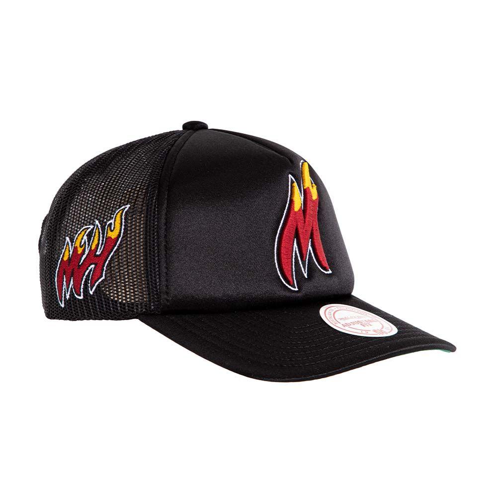 Jockey Gorro Trucker Nba Miami Heat Negro Mitchell And Ness-2