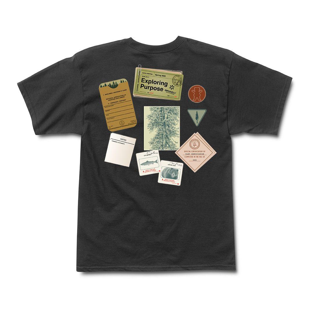 Polera Hombre Grizzly Griptape Bulletin Board Negro-1