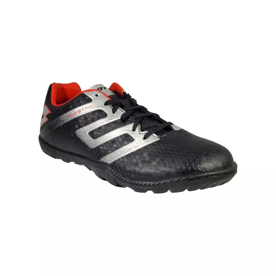 Zapato Baby Fútbol Hombre Lotto Maestro 700 V TF Negro/Rojo-4