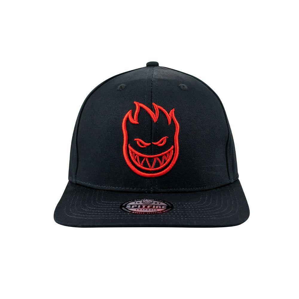 Gorro Snapback Big Head Negro Rojo Spitfire-0