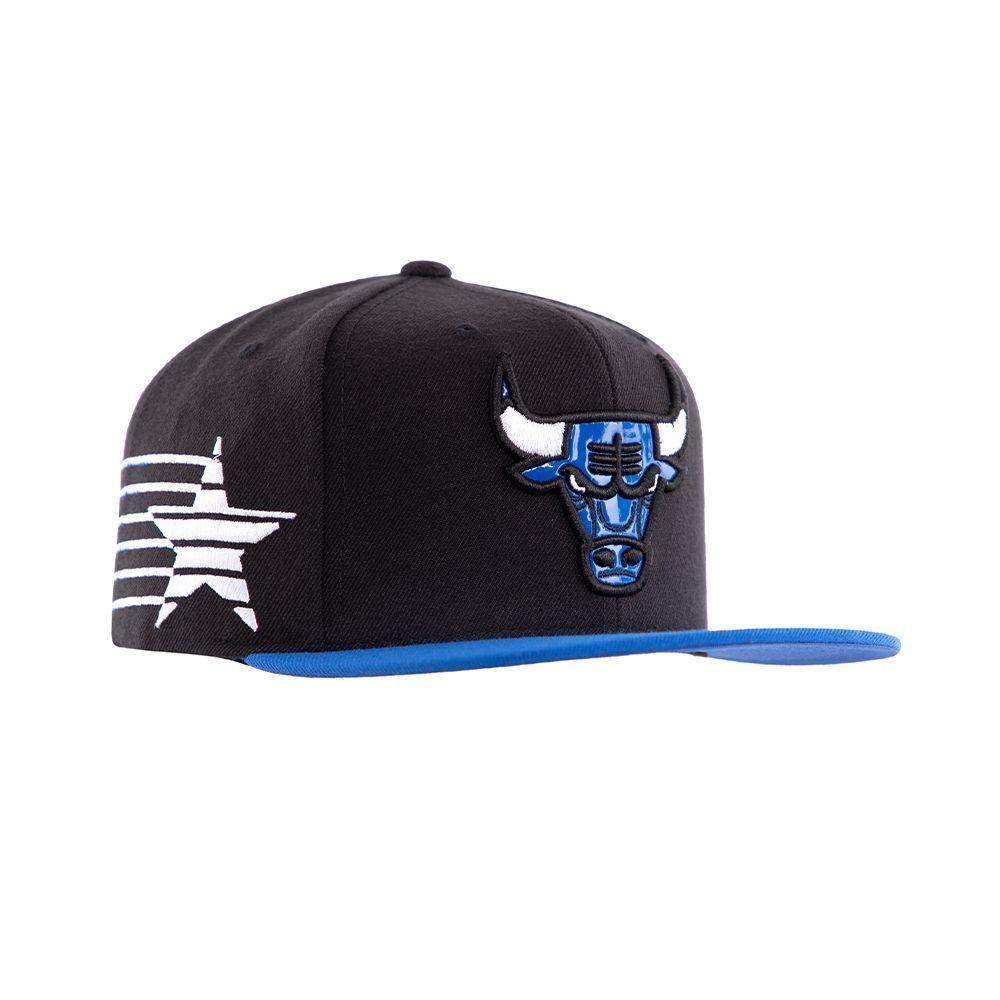 Gorro Chicago Bulls Star Negro Azul Mitchell And Ness-1