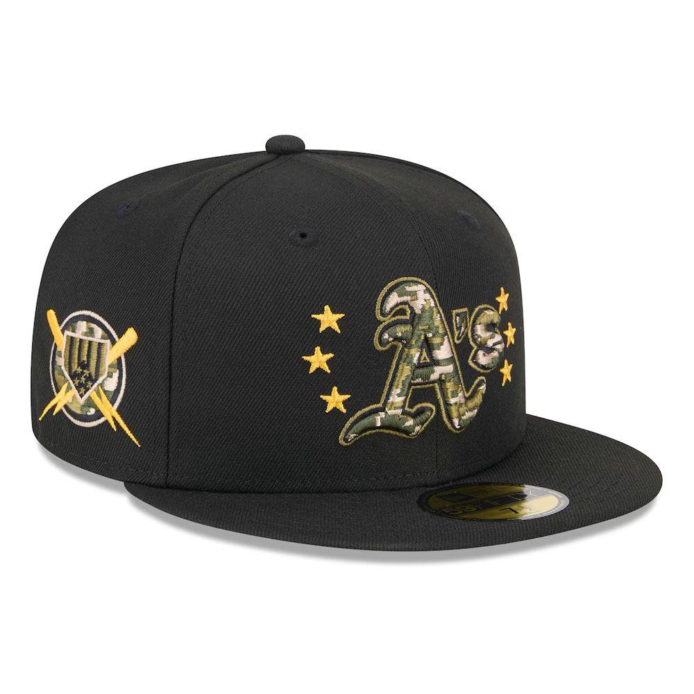 Jockey New Era MLB 2024 Oakland Athletics Negro Snapback-2