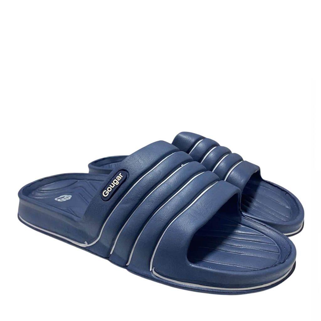 Sandalia Hombre Slip On Strips Azul-2