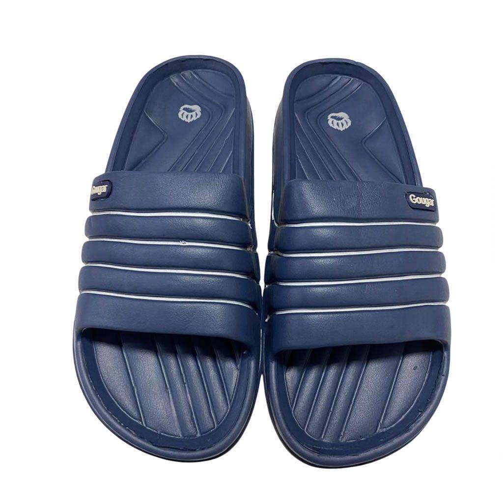 Sandalia Hombre Slip On Strips Azul-3