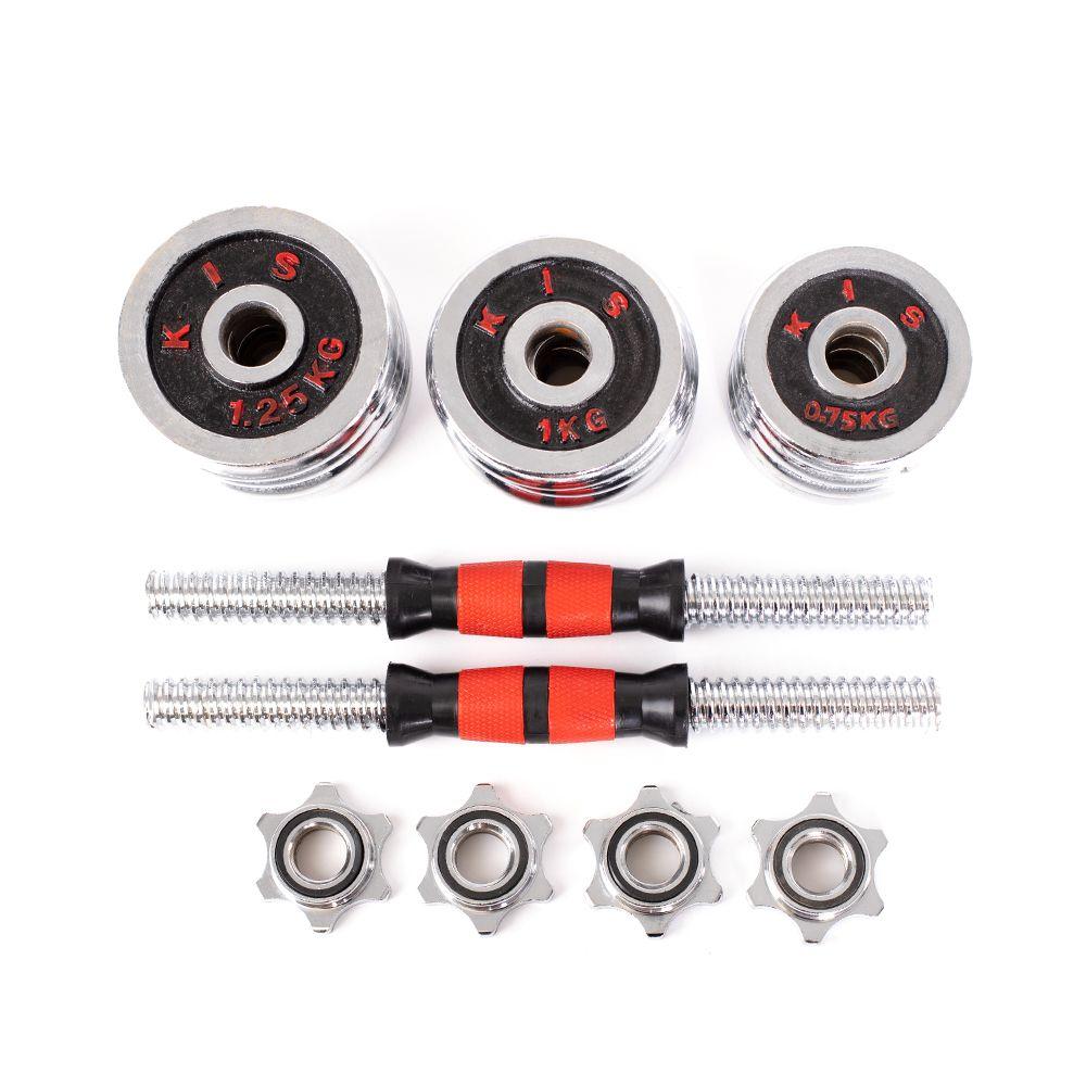 Set Mancuernas Acero Cromado 15 Kg Jks-3