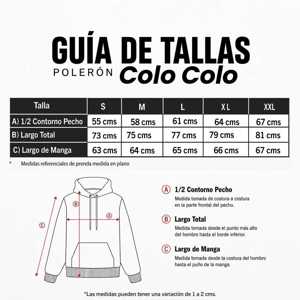 Poleron Colo Colo Urbano Hoodie La Alegria De Mi Vida Negro-5