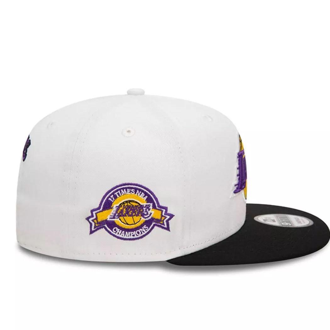 Jockey New Era 9FIFTY White Crown Patch NBA Los Angeles Lakers Black/White-3