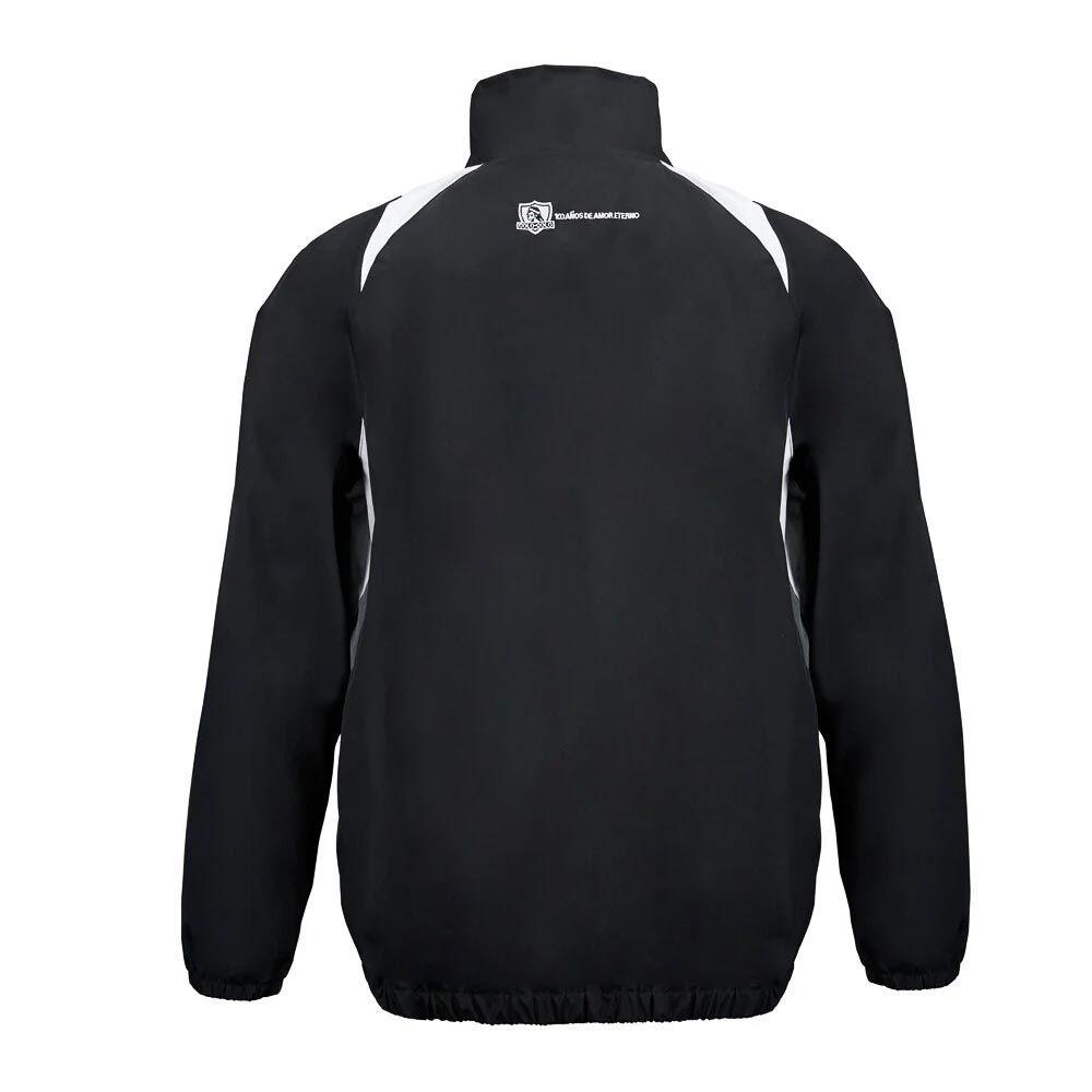 Cortaviento Colo Colo Urbano Block Color Negro Blanco-1