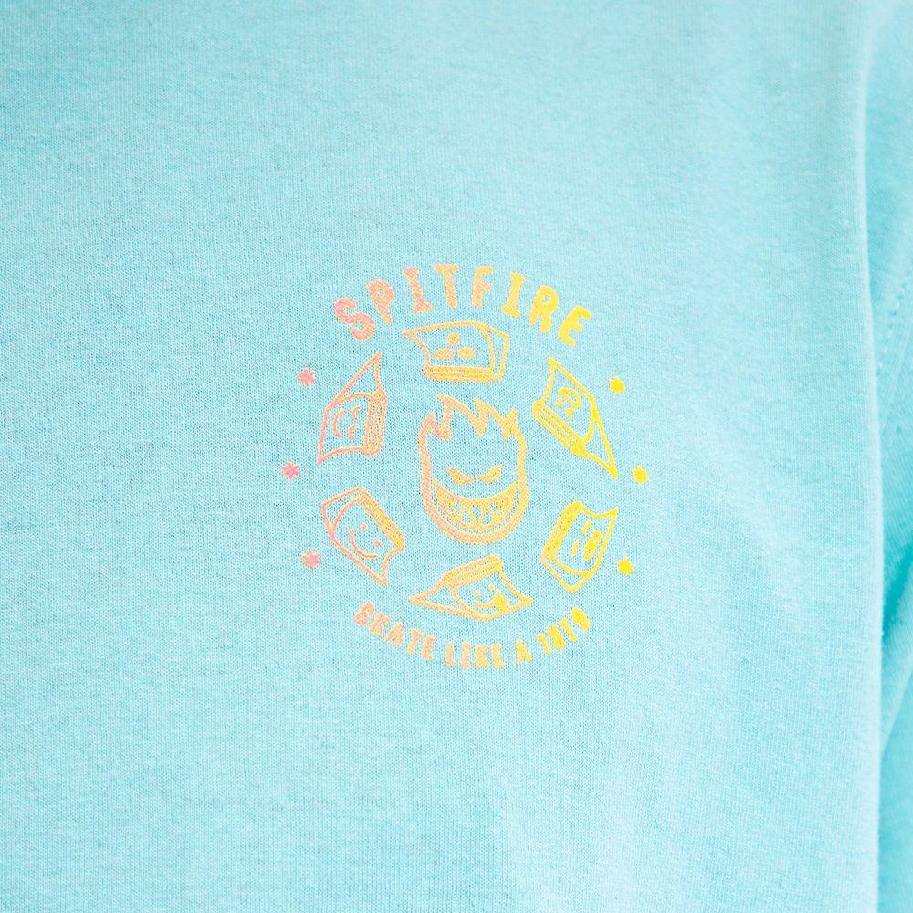 Polera Manga Corta Skate Like A Girl Turquesa Spitfire-4