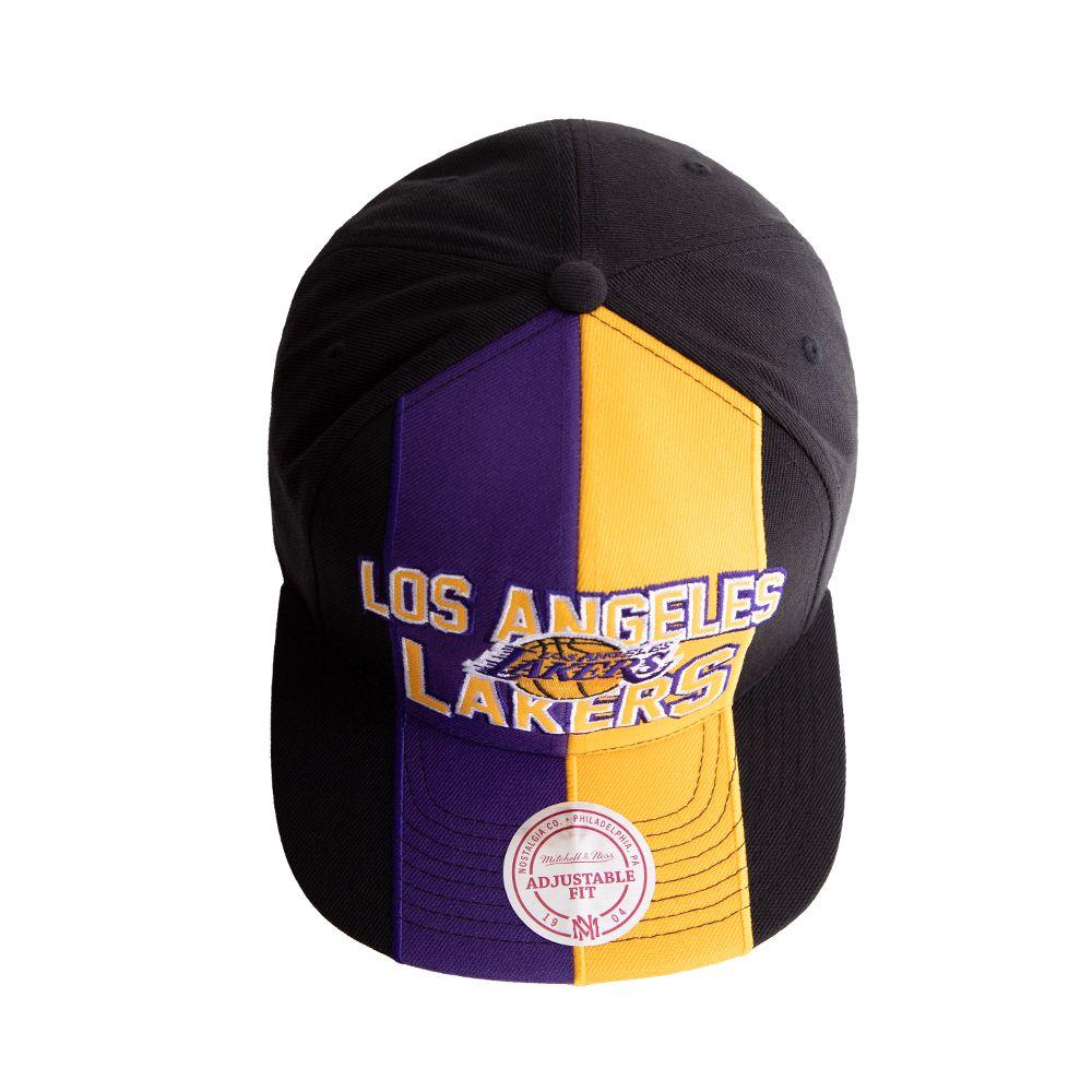 Gorro Lakers Patch Morado Negro Mitchell And Ness-4
