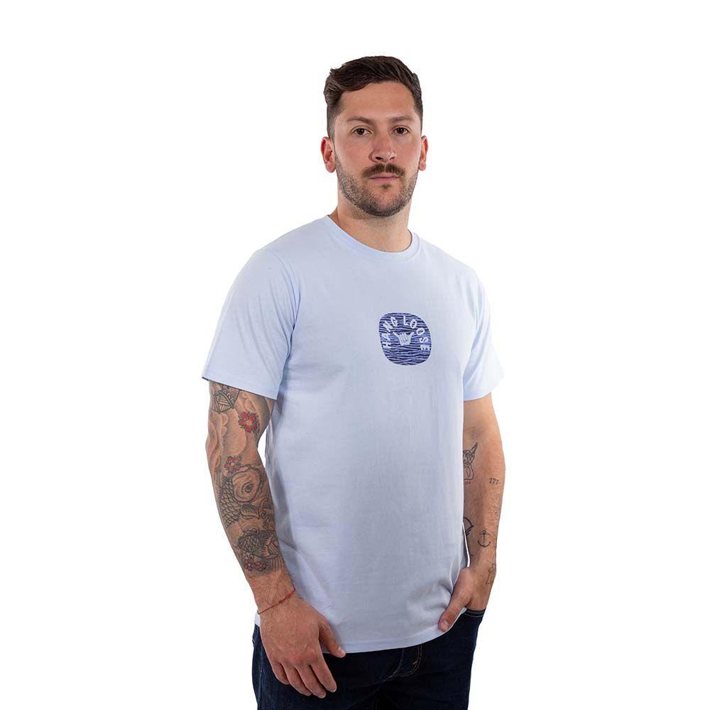 Polera Manga Corta Hombre Deck Celeste Hang Loose-3