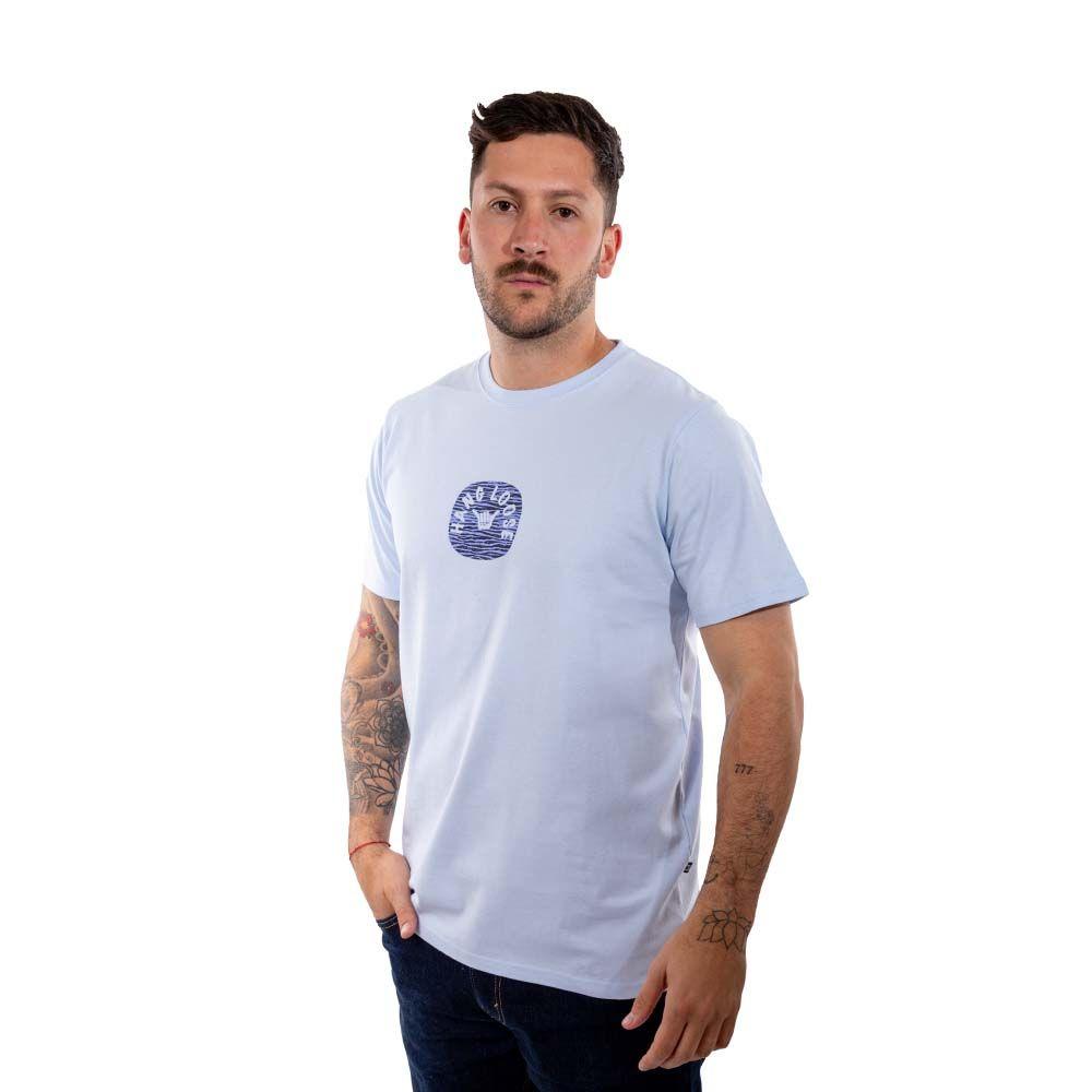 Polera Manga Corta Hombre Deck Celeste Hang Loose-4