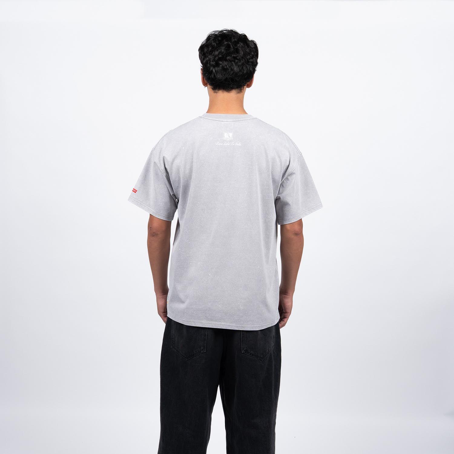 Polera Hombre Colo Colo Urbano Gris Escudo Gris-2