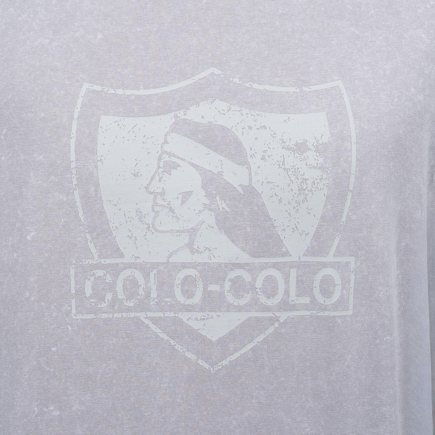 Polera Hombre Colo Colo Urbano Gris Escudo Gris-3