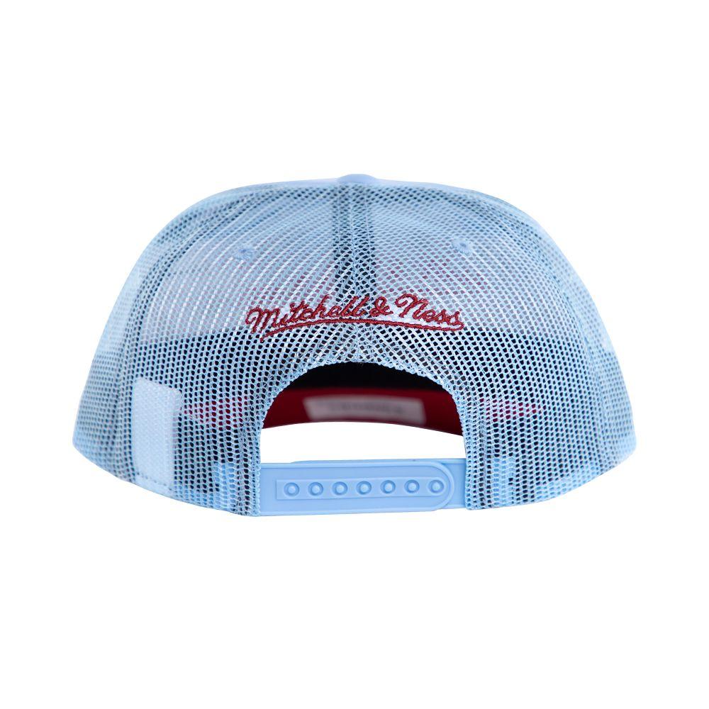 Jockey Gorro Trucker Chicago Bulls Visera Curva Celeste Mitchell And Ness-3