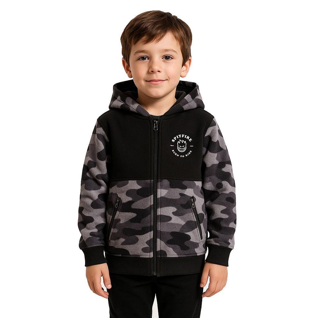 Polerón Micropolar Full Zipper Gris Niños Spitfire-0