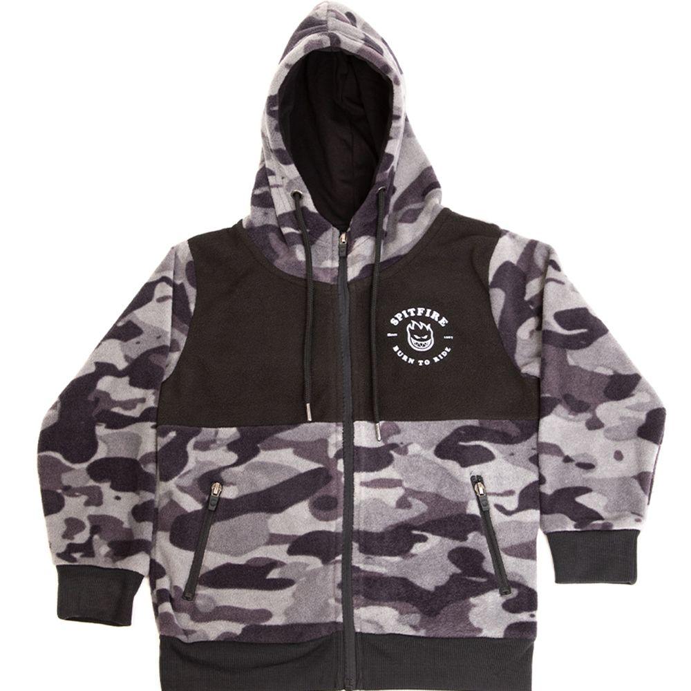 Polerón Micropolar Full Zipper Gris Niños Spitfire-3