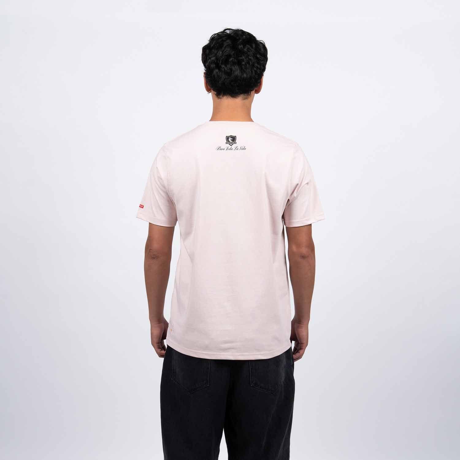 Polera Hombre Colo-Colo Urbano "Para Toda la Vida" Rosado-2