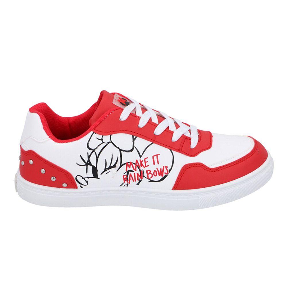 Zapatillas Niña Disney Minnie Mouse Blanca Rojo Moda-0