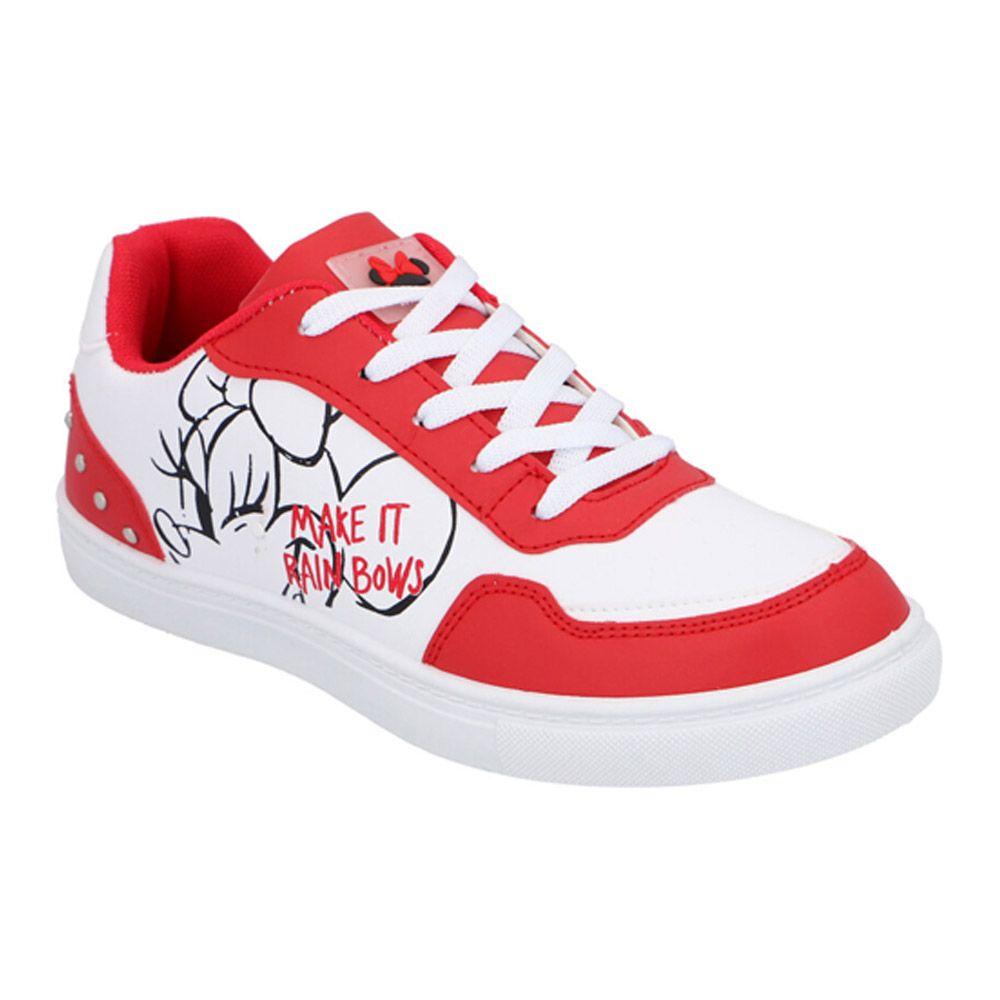 Zapatillas Niña Disney Minnie Mouse Blanca Rojo Moda-5