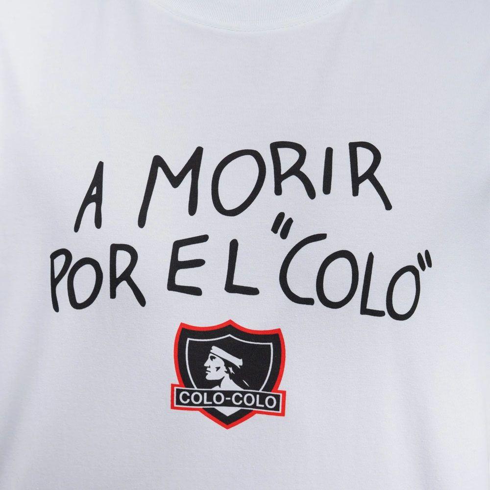 Polera Hombre Colo Colo Urbano "Por el Colo" Blanco-2