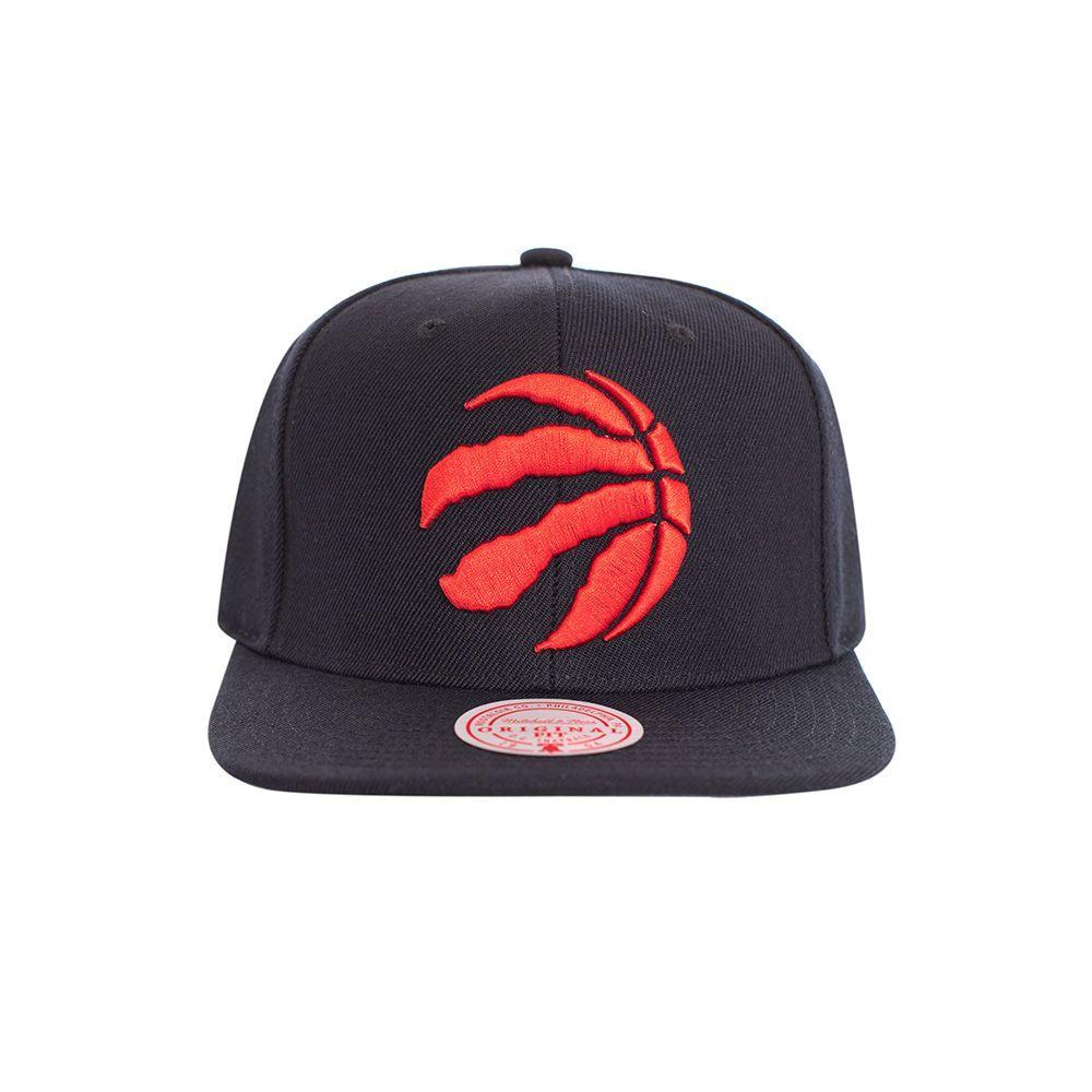 Gorro Snapback Toronto Raptors Ball 3D Negro Mitchell and Ness-0