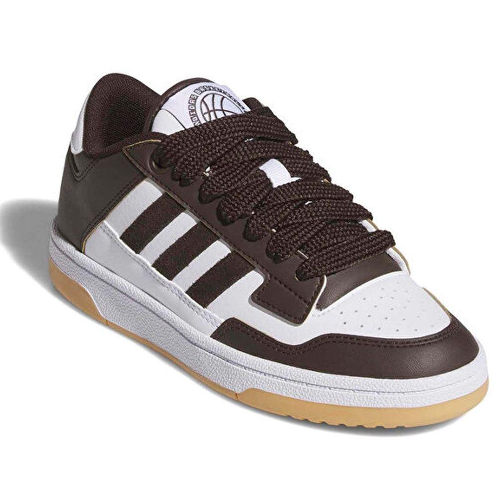 Zapatillas Adidas Niño Rapid Court Low Blanco Café-2