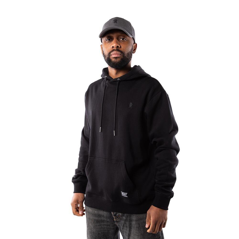 Polerón Hombre Grizzly Griptape Embroidered OG Bear All Negro-3