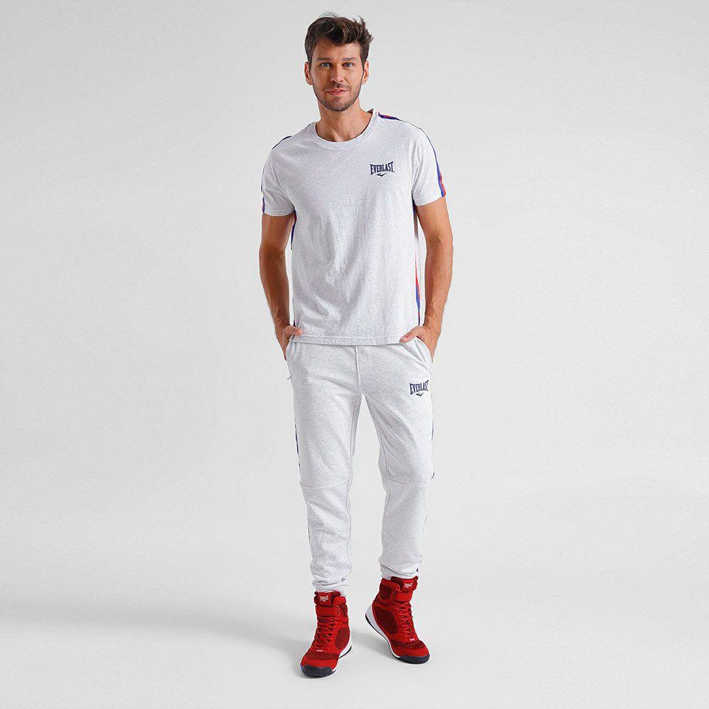Polera Hombre Algodón Jab Gris Melange Everlast-2