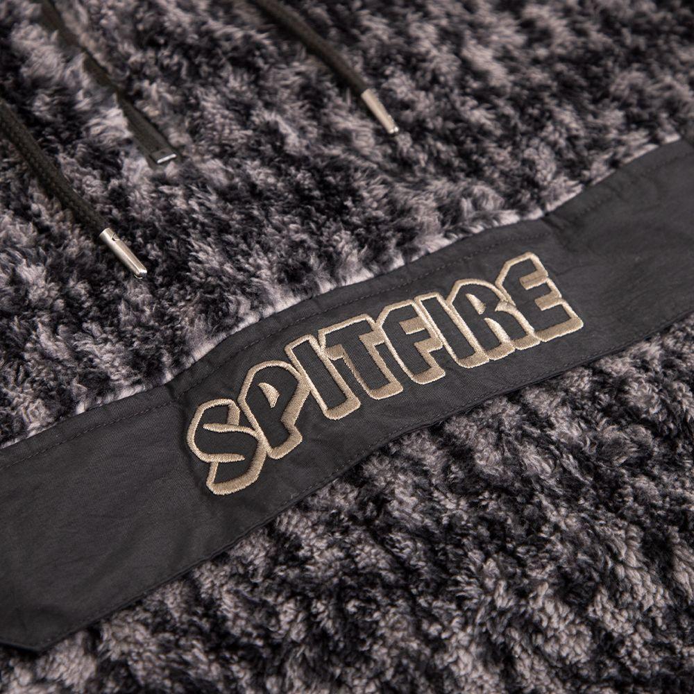 Polerón Sherpa Half Zipper Hombre Junior Negro Spitfire-3