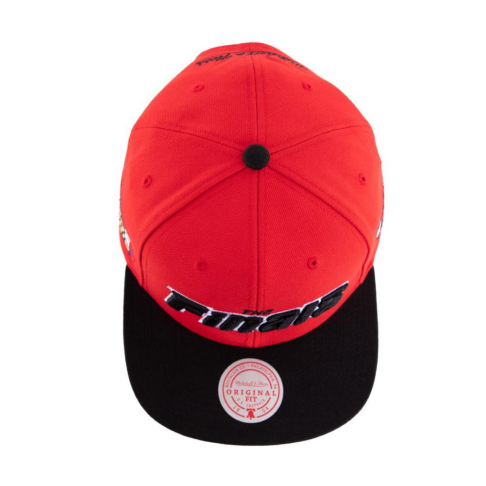 Gorro Chicago Bulls The Finals Red Negro Mitchell and Ness-4