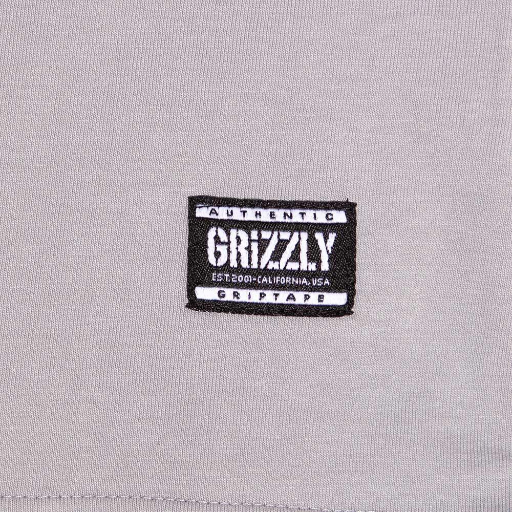 Polera Hombre Grizzly Griptape Print Script Gris-2