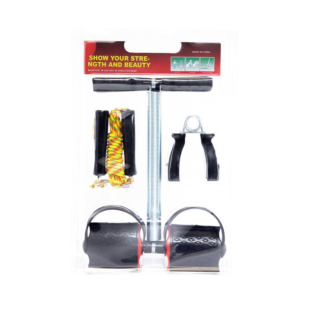 Set De Ejercitación Y Resistencias Tummy Trimmer Metálico Jks-0