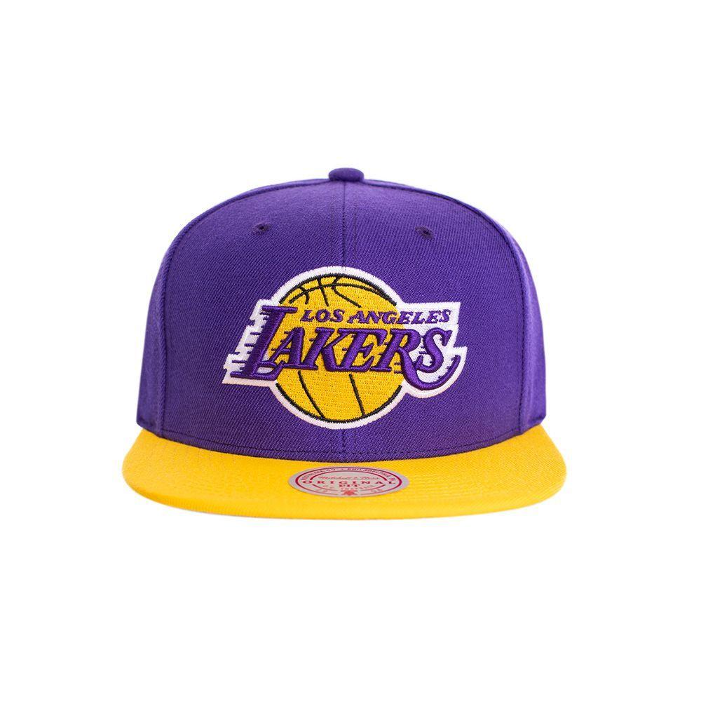 Gorro Los Angeles Lakers Visera Plana Morado Classic Mitchell and Ness-0