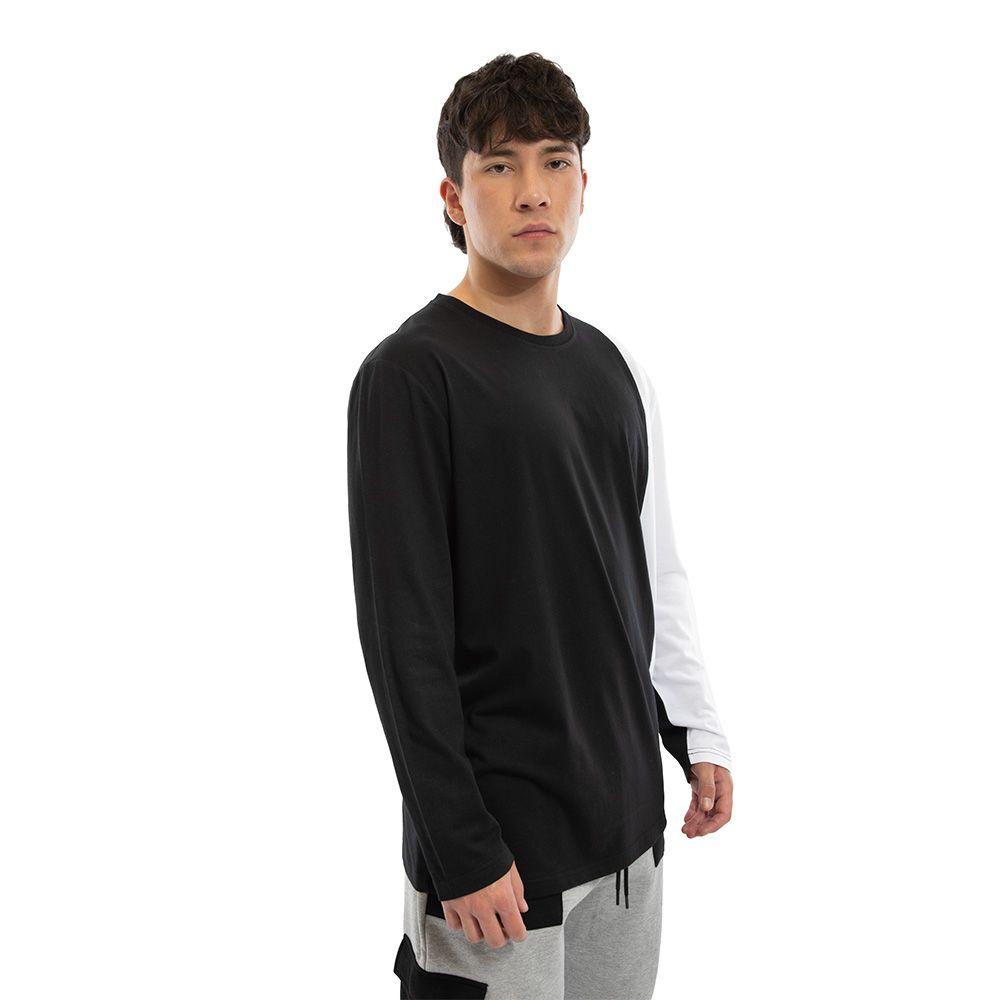 Polera Cac1ke Manga Larga Negro Blanco-1