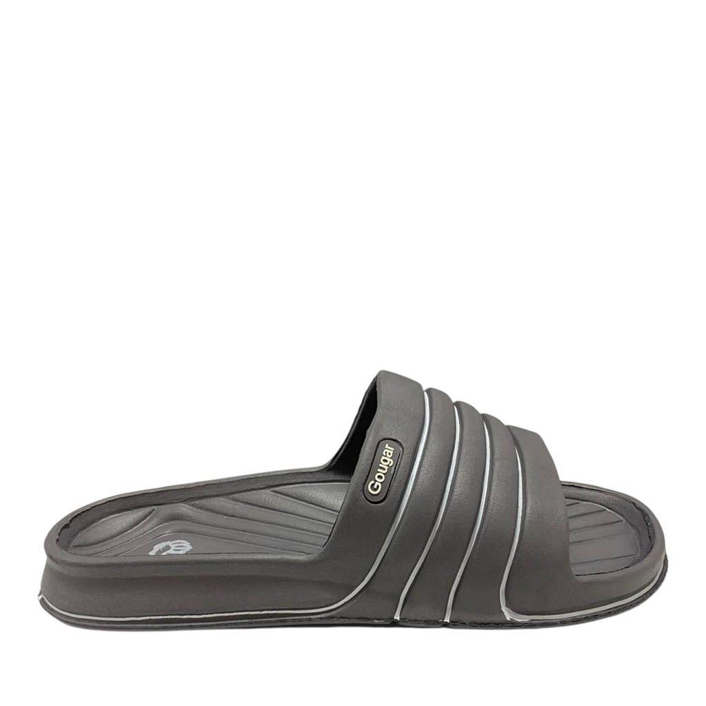 Sandalia Hombre Slip On Strips Gris-0