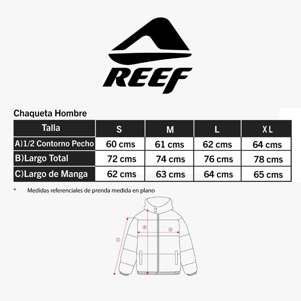 Chaqueta Sherpa Hombre Reef Buttons Negro Blanco-3