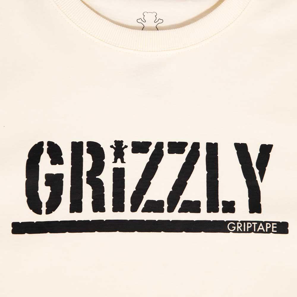 Polera Hombre Grizzly Griptape Print Script Logo Off White-1