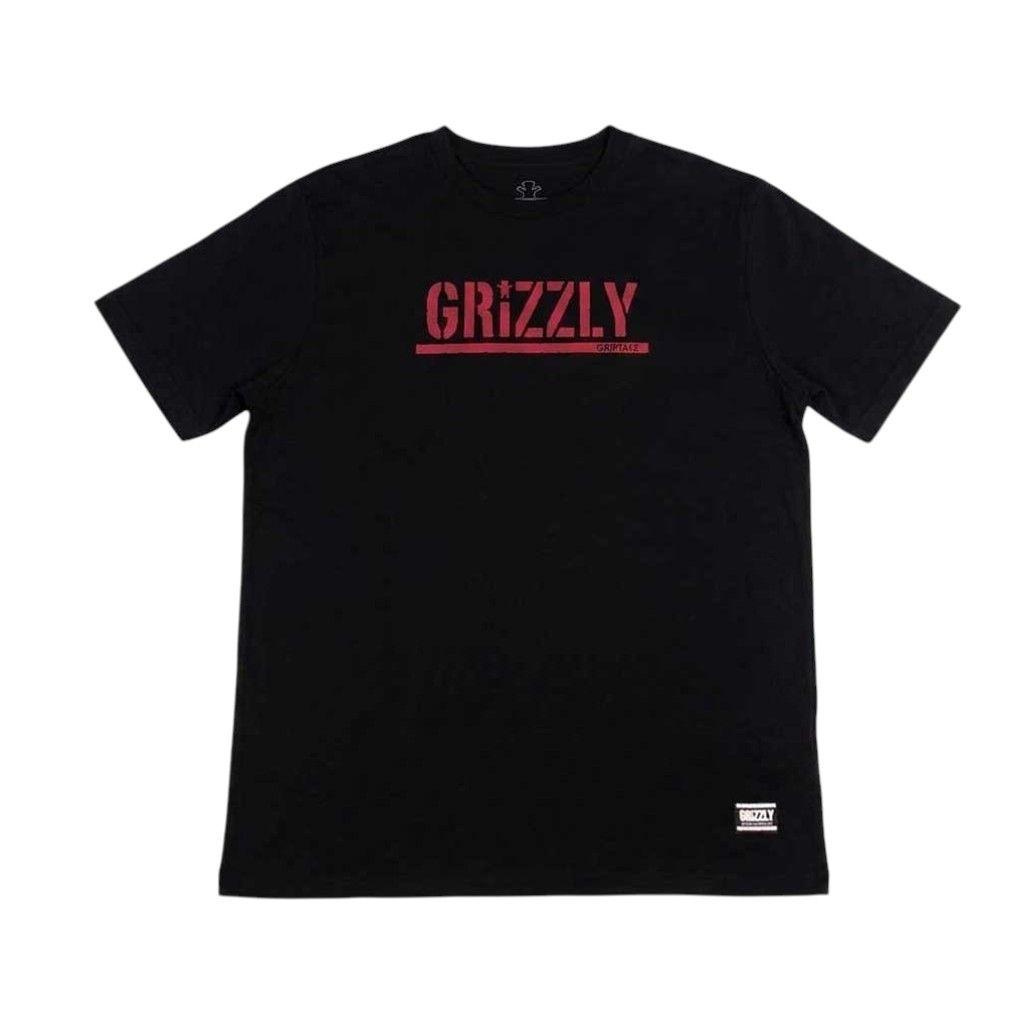 Polera Hombre Grizzly Griptape Print Script Logo Off Black-0