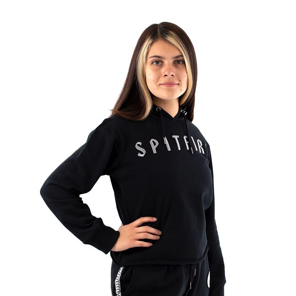 Polerón Hoodie Mujer Liso Spitfire Negro-2