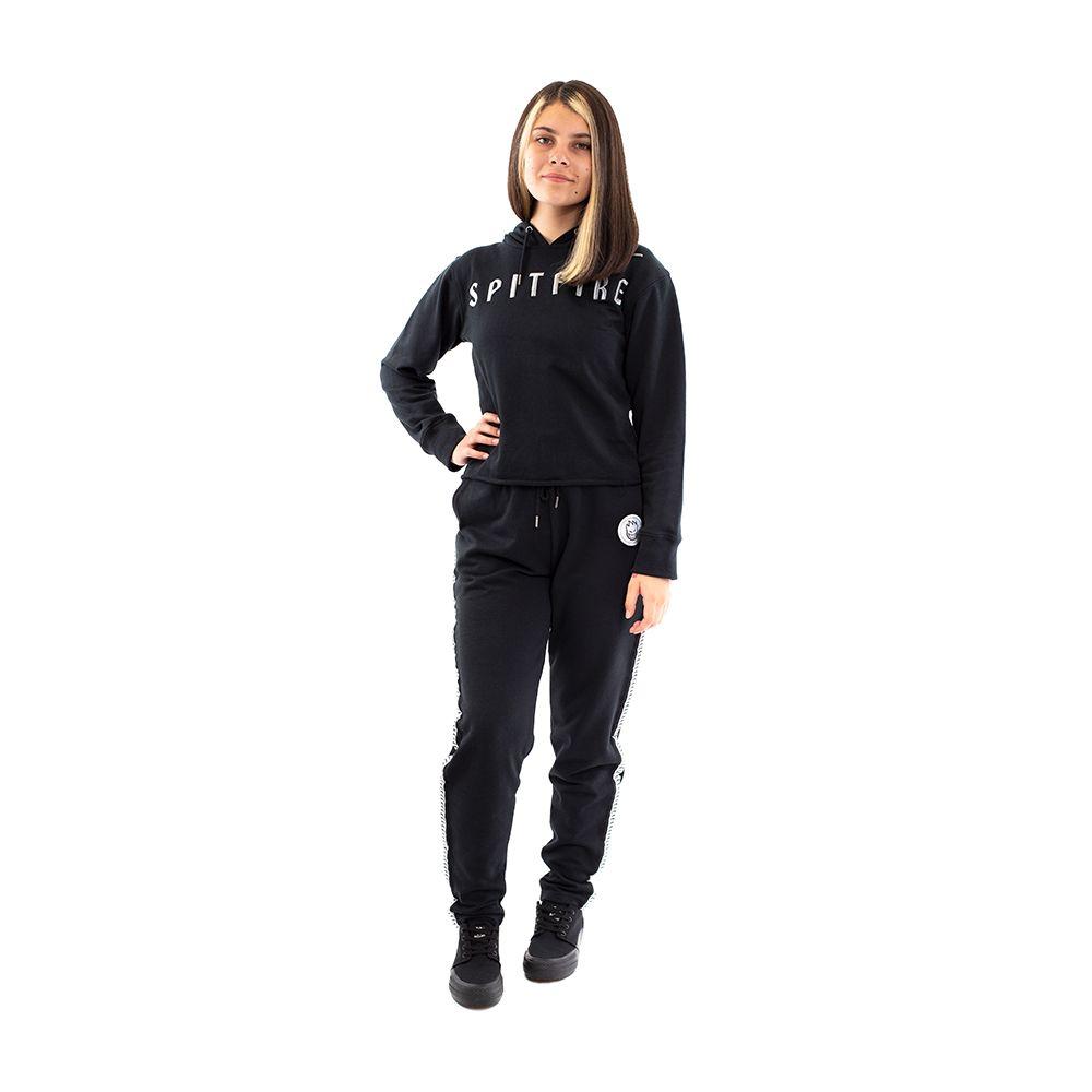 Polerón Hoodie Mujer Liso Spitfire Negro-4