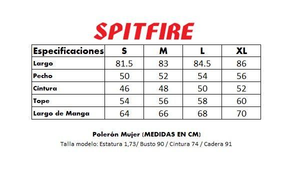 Polerón Hoodie Mujer Liso Spitfire Negro-5