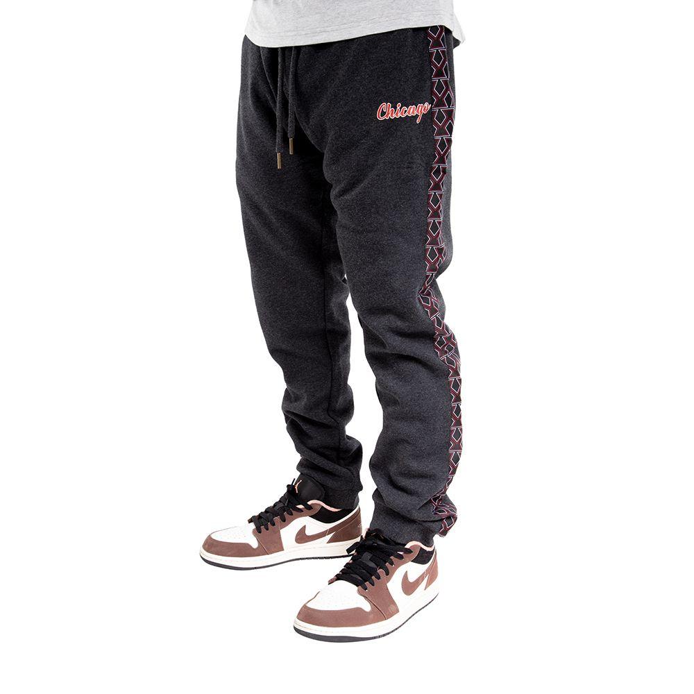 Pantalón Jogger Chicago Bulls Gris Oscuro Mitchell And Ness-0