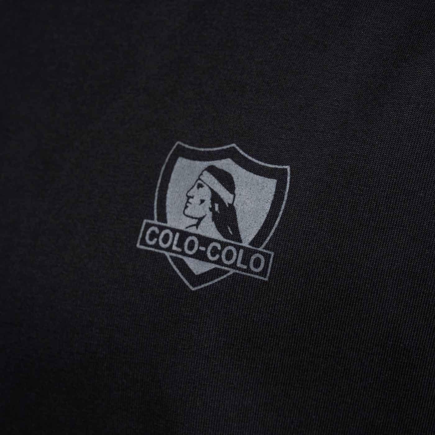 Polera Hombre Colo Colo Urbano Negro Oversize Escudo Pequeño Gris-3