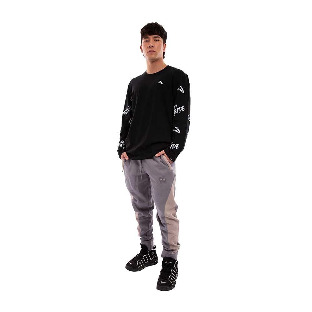 Polera Cac1ke Manga Larga Estampada Negro-5