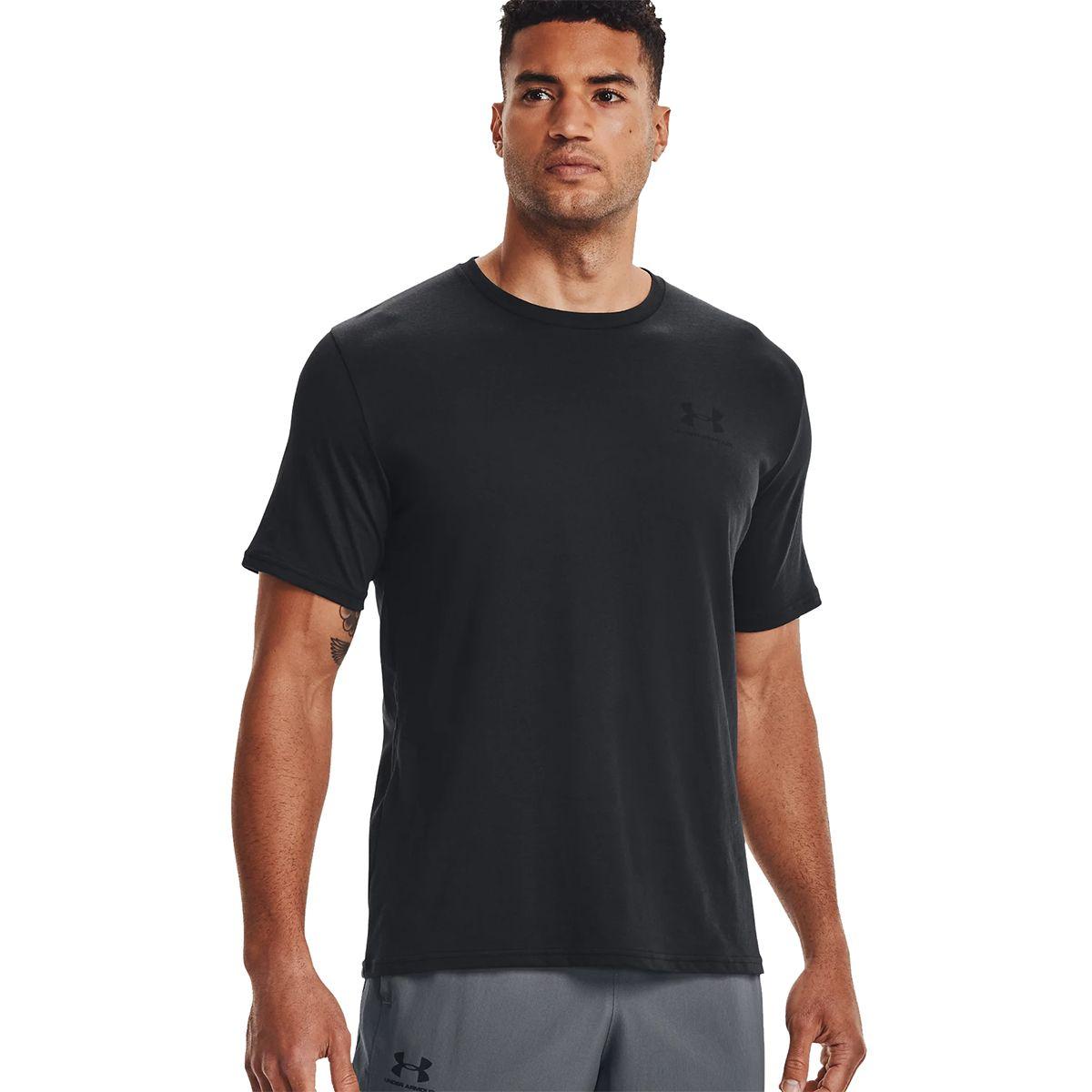 Polera Negro Sportstyle Left Chest Hombre Under Armou-2